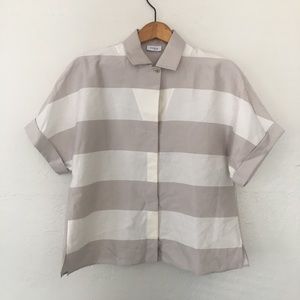 Akris Punto Striped Button Down Shirt